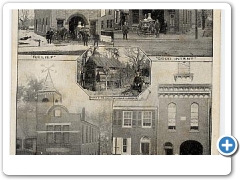 A multi-view card of Mount Holly's fire companies from the early twentieth century