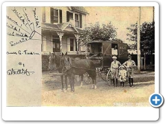 An early 20th century view of a milk wagon in Mount Holly