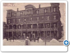 Flemington - Union Hotel With Snow - c 1910