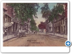 Lambertville - Bridge Street with Wagons - 1909