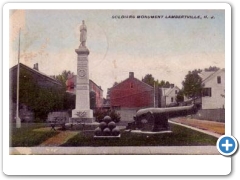 Lambertville - Civil War Monument -  Homes - c 1910