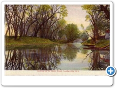 Lambertville - Looking Up Island Creek - 1910