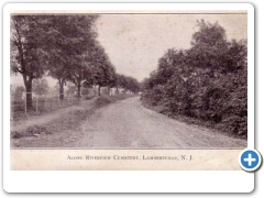 Lambertville - The Road Along Riverview Cemetery - c 1910