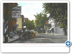 Lambertville - Shamalia's Drug Store and Bridge Street - c 1910