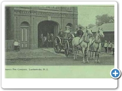 Lambertville - Stean fire engine and horses - c 1910