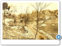 Riegelsville - view of a roadr and houses - 1907