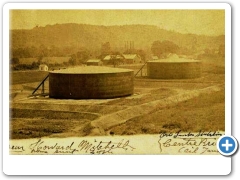 Stockton - OIL Tanks that might actually be across the river at Centre Bridge - 1906