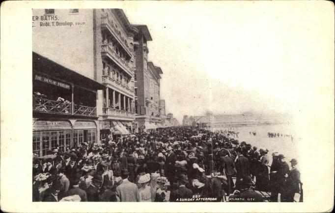 Atlantic City - A Sunday afternoon on the Boardwalk - 1905