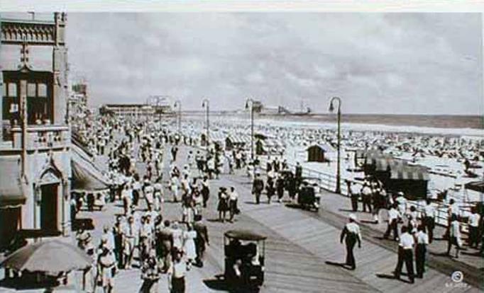 Atlantic City - A busy Boardwalk - 1941