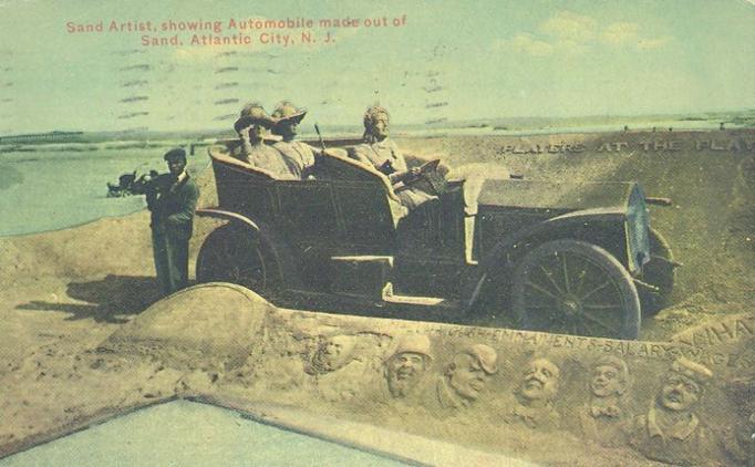 Atlantic City - A sand artist and his work - 1911