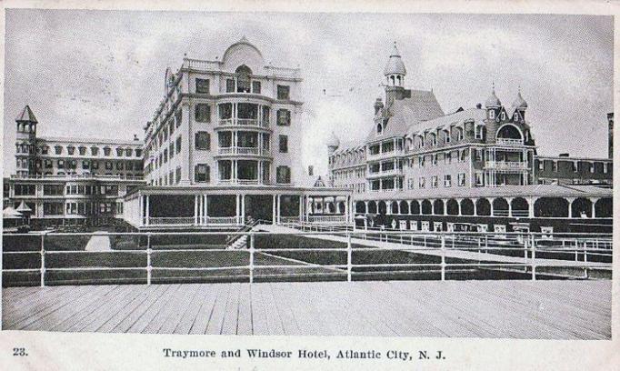 Atlantic City - A view of the Traymore and Winsor Hotels