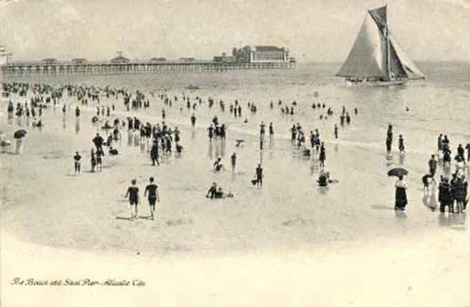 Atlantic City - Beach and Steel Pier - Early 1900s