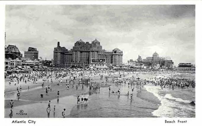 Atlantic City - Big view of the beach front