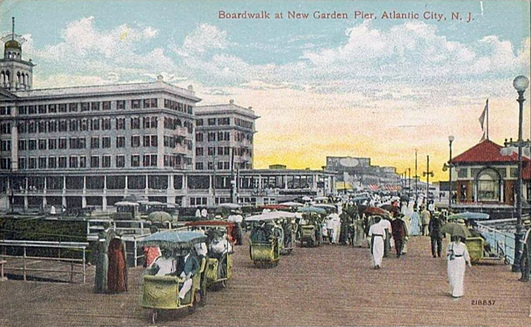 Atlantic City - Boardwalk  At New Garden Pier - c 1910s