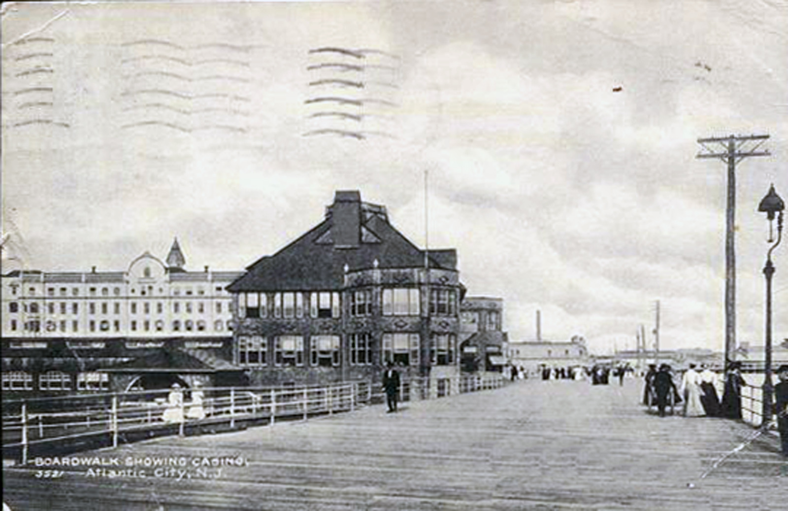 Atlantic City - Boardwalk And Brighton Casino - c 1910
