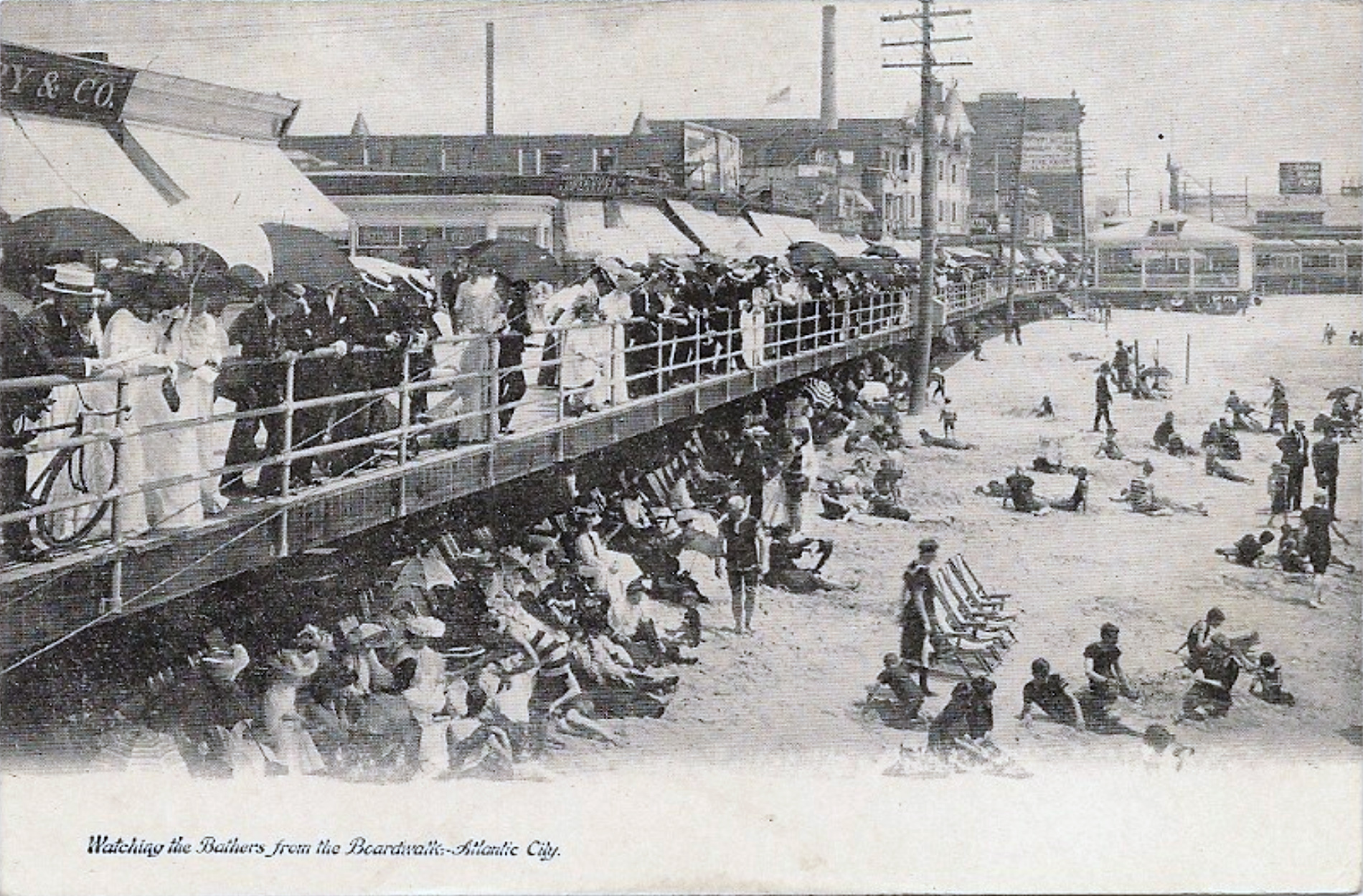 Atlantic City - Boardwalk and beach scene - 1910s-20s