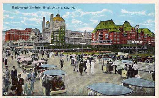 Atlantic City - Boardwalk near the Marlborough Blenheim Hotel