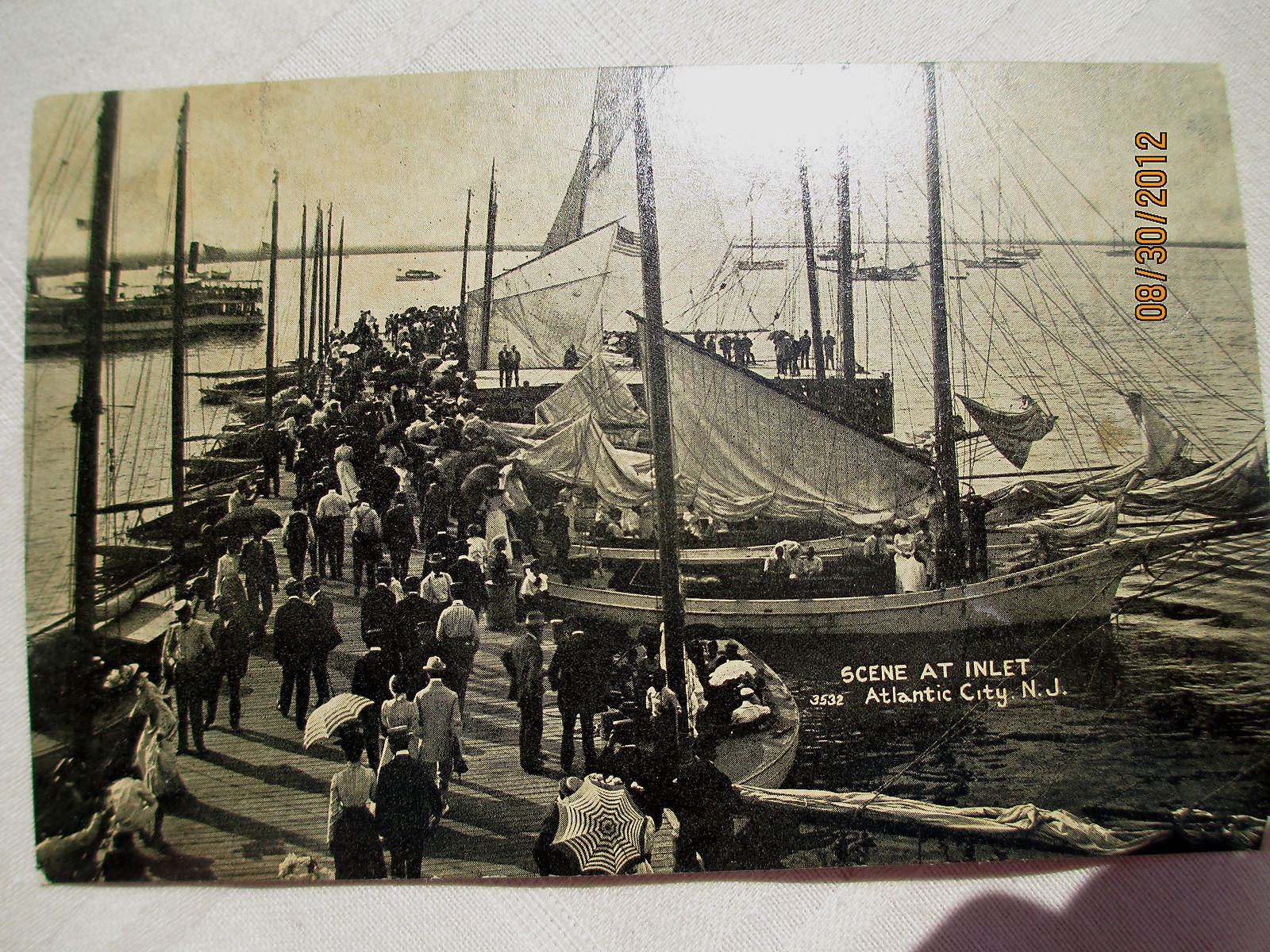 Atlantic City - Boating scene at the Inlet - c 1910