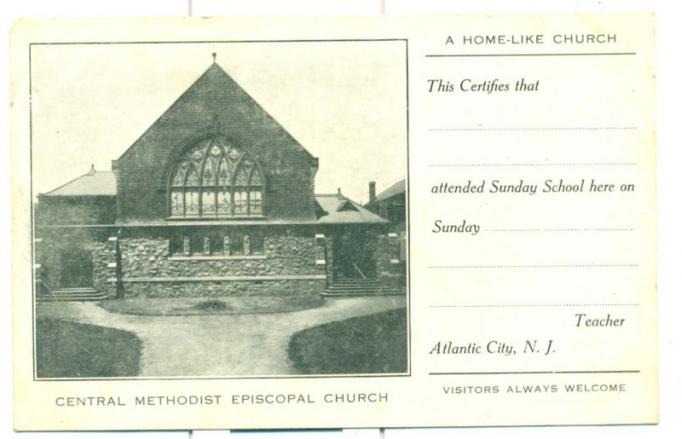 Atlantic City - Central Methodist Church - c 1910