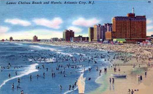 Atlantic City - Chelsea Hotel and beach
