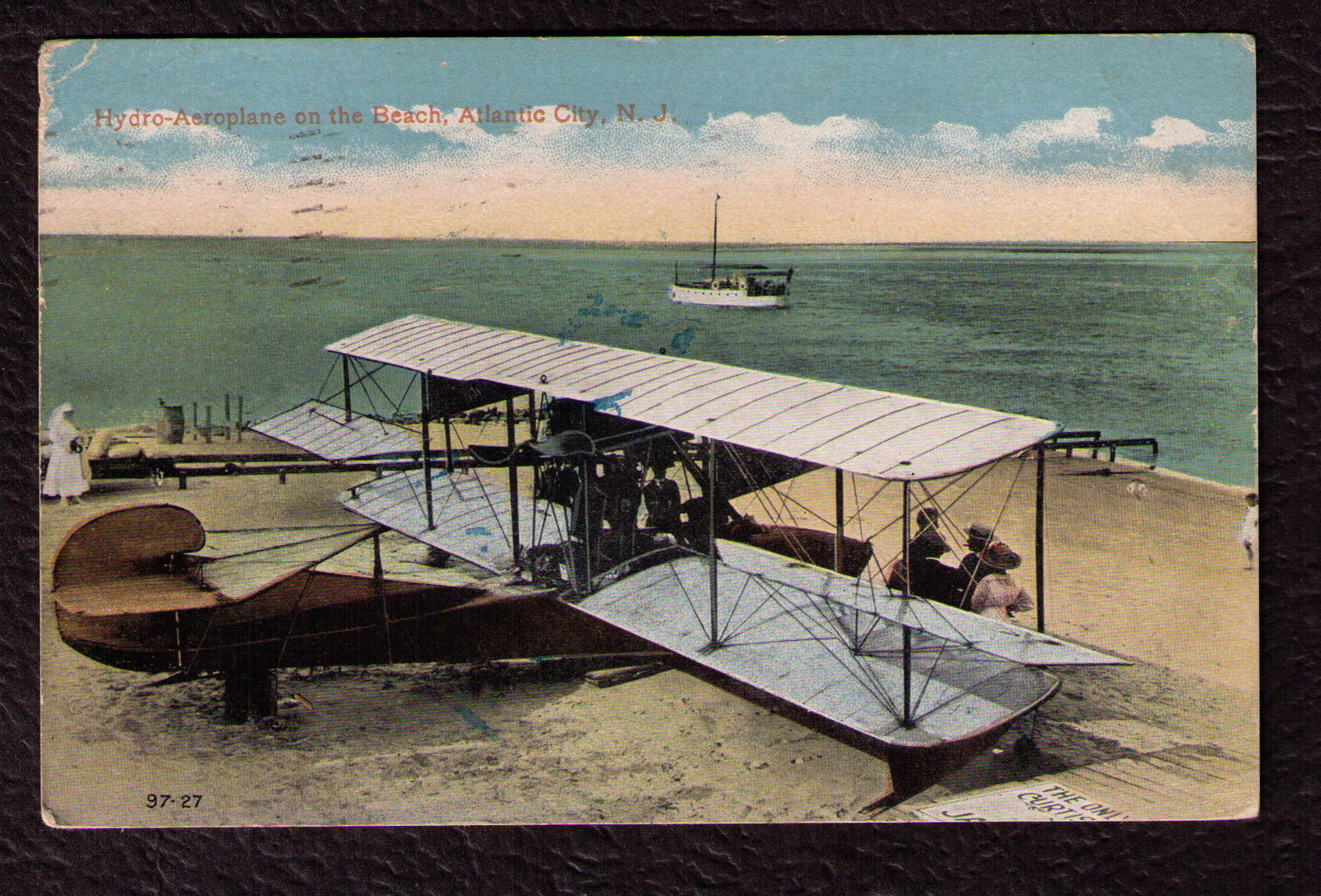 Atlantic City - Curtis aero-plane - out of daye - 1918