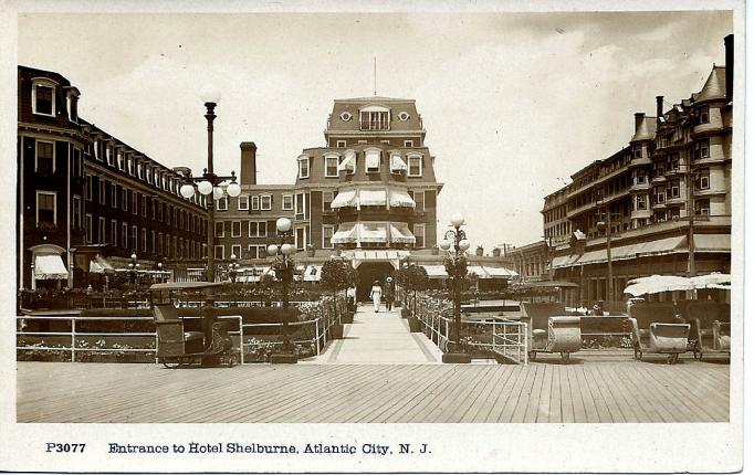 Atlantic City - Entrance to the Hotel Shelburne - c 1910