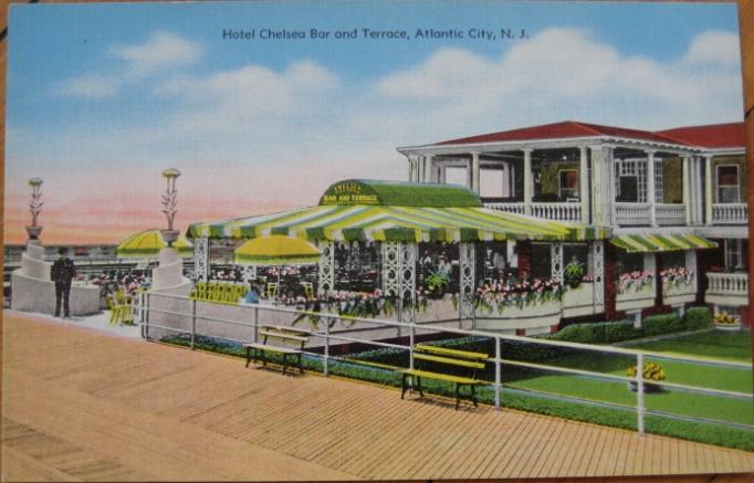 Atlantic City - Hotel Chelsea - Bar and Terrace - 1940