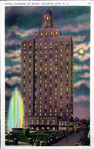 Atlantic City - Hotel Claridge at night