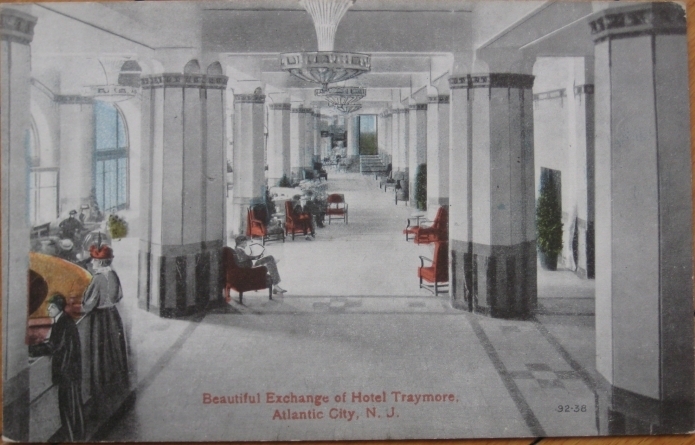 Atlantic City - Interior view of public space at the Hotel Traynore - 1915