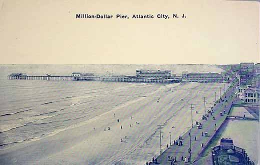 Atlantic City - Looking along the boardwalk towards Million Dollar Pier