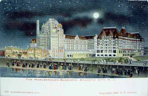 Atlantic City - Night view of the Marlborough Blenheim