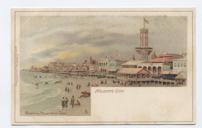Atlantic City - Observation Tower on the boardwalk - 1900s