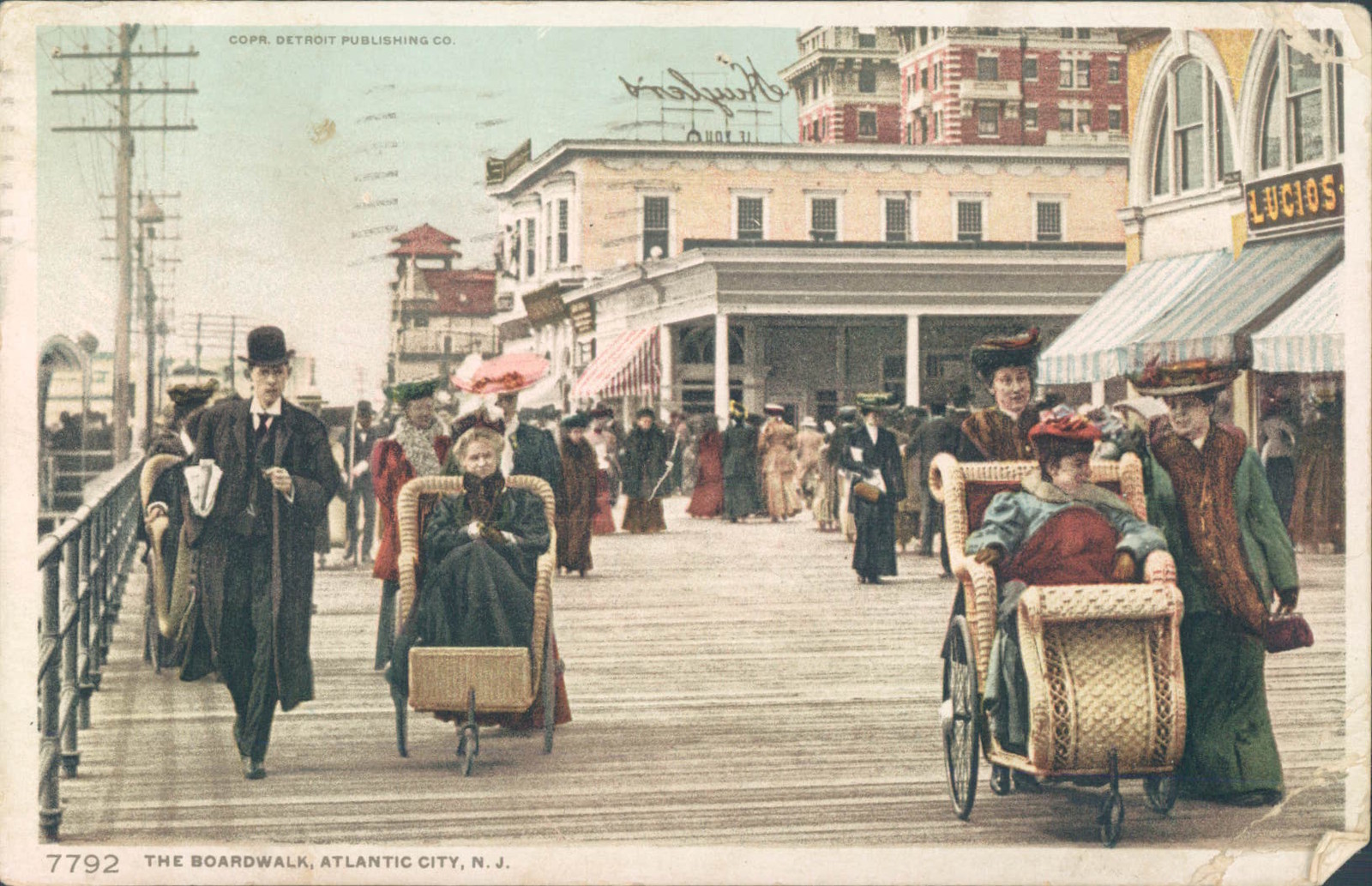 Atlantic City - Rolling on the Boardwalk - c 1910