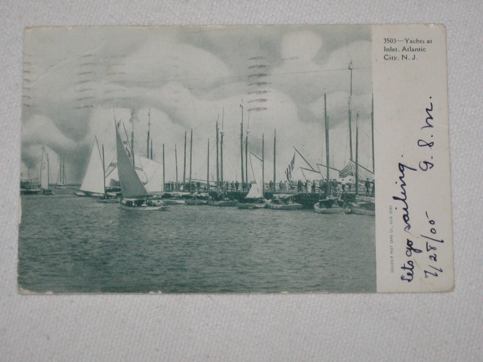 Atlantic City - Sailboats at the inlet - 1905