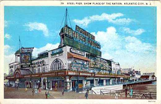 Atlantic City - Steel Pier - General Motors Exibition - 1920s