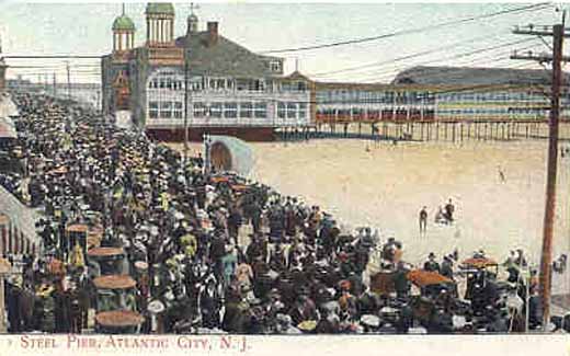 Atlantic City - Steel Pier with crowds - Early 1900s