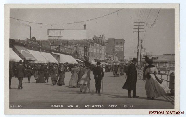 Atlantic City - Strolling the Boardwalk - c1910
