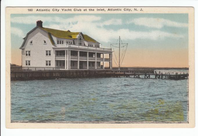 Atlantic City - The Atlantic City Yacht Club at the inlet - 1920s-30s