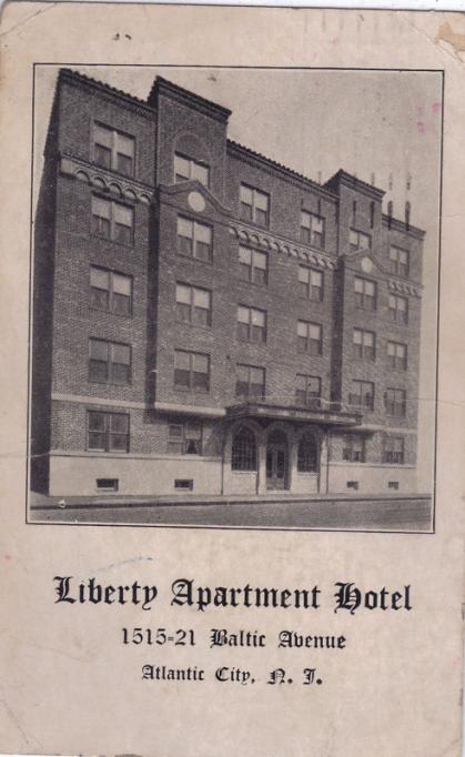 Atlantic City - The Liberty Apartment Hotel - The most modern and best equiped apartment hotel for colored people in the east - 1935