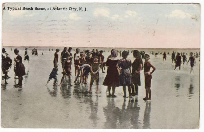 Atlantic City - Typical Beach scene - c 1910