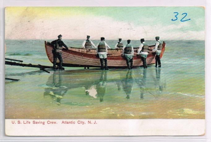 Atlantic City - US Life Saving Crew - c 1910