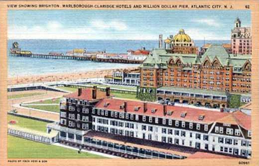 Atlantic City - View from the Brighton towards Million Dollar Pier