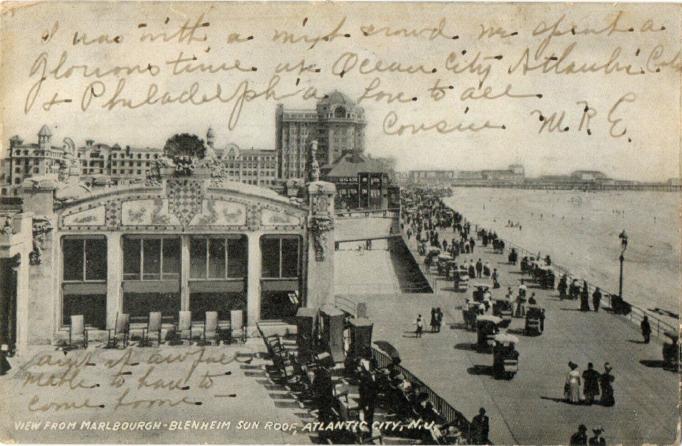 Atlantic City - View from the sun roof of the Marlborough-Blenheim Hotel - c 1910