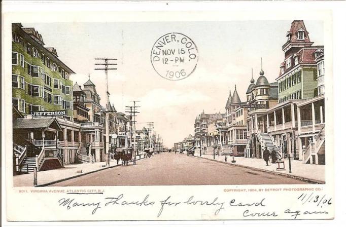 Atlantic City - View of Virginia Avenue - 1906