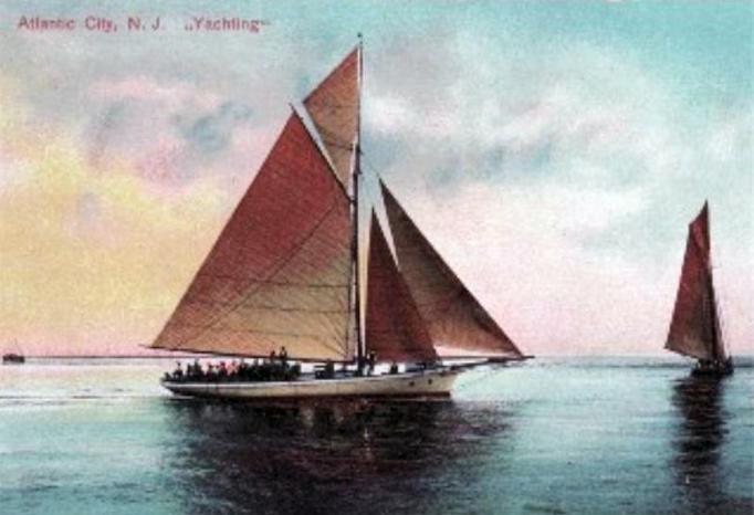 Atlantic City - Yachting around - c 1910