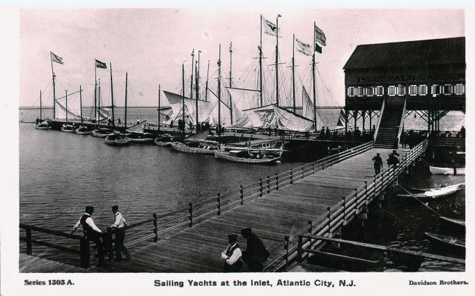 Atlantic City - Yachts at the Inlet - Davidson Brothers - 1906