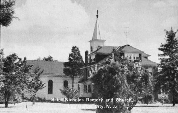 Egg Harbor - Saint Nicholas Church and Rectory - c 1920