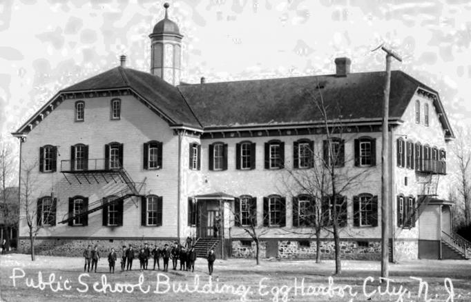 Egg Harbor City -  A photo of the Egg Harbor City Public School known to the local population as The Pike School - The school was located in the zero hundred block between Buffalo and Chicago Avenues - 1905