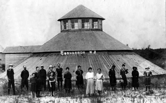 Egg Harbor City - The Roundhouse at Dr Smiths Natural Waters Health Resort - c 1910