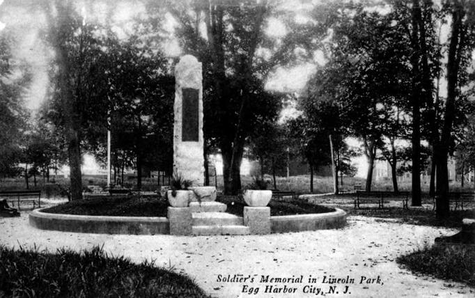Egg Harbor City - The Soldiers Mmeemorial - c 1910 -EHC